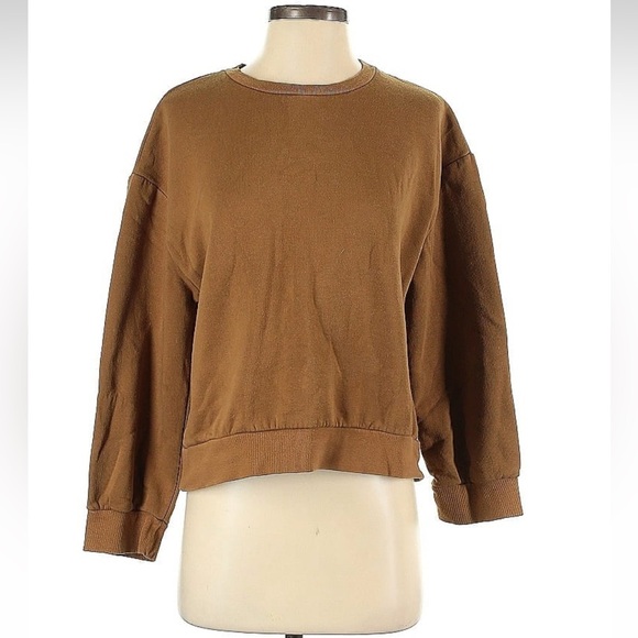 Zara | Knit Cropped Sweatshirt - Picture 1 of 6